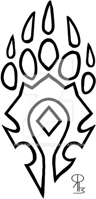 Bear Paw Drawing At Getdrawings - Bear Claw Tattoo Outline (400x691), Png Download