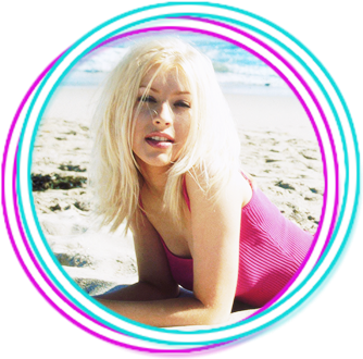Christina Aguilera ,circulo Png Violeta Y Azul - Cristina Aguilera En Png (403x407), Png Download