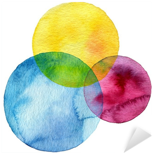 Vinilo Pixerstick Fondo Abstracto Del Círculo Pintado - Purple Watercolor Circle Png (400x400), Png Download