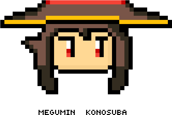 Megumin - Pixel Megumin (1024x604), Png Download