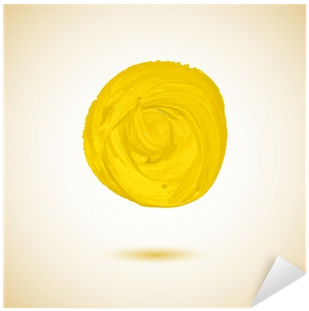 Vinilo Pixerstick Acuarela Amarillo Del Círculo Del - Persian Buttercup (400x400), Png Download