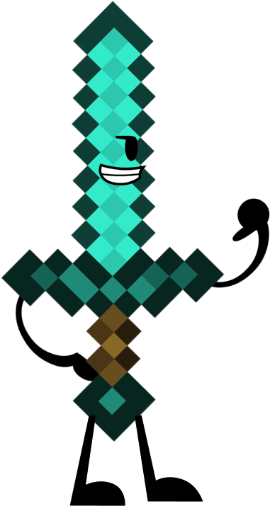 Diamond Sword - Minecraft Diamond Sword (686x744), Png Download