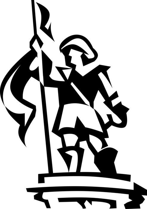 Image Transparent Stock Explorer Statue Plants Flag - Vector Graphics (493x700), Png Download