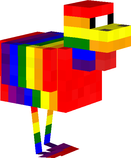 Image Result For Minecraft Rainbow Chicken Rainbow - Chicken Minecraft Rainbow (442x536), Png Download