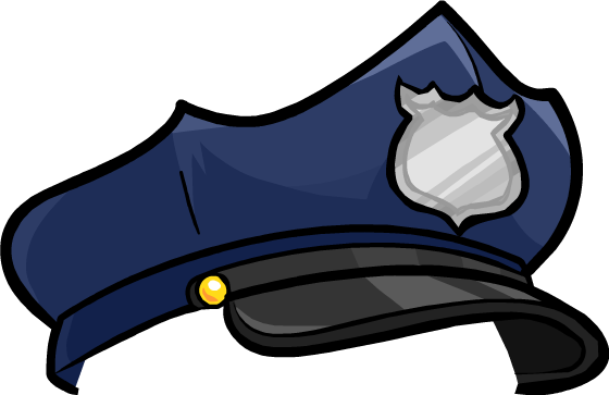 Police-cap - Club Penguin Police Hat (560x363), Png Download