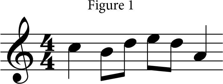 Music Staff With Quavers Clearly Grouped To Form Single - Four Bar Rhythms Grade 4 (834x313), Png Download