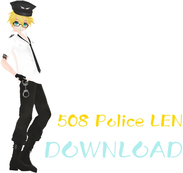 508 Edit Police Len [download] By Jangsoyoung - Len Kagamine Police Mmd (1024x720), Png Download