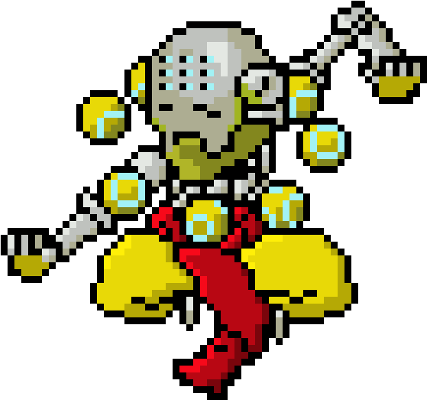 Overwatch Zenyatta Pixel Art - Pixel Art Overwatch Zenyatta (700x610), Png Download