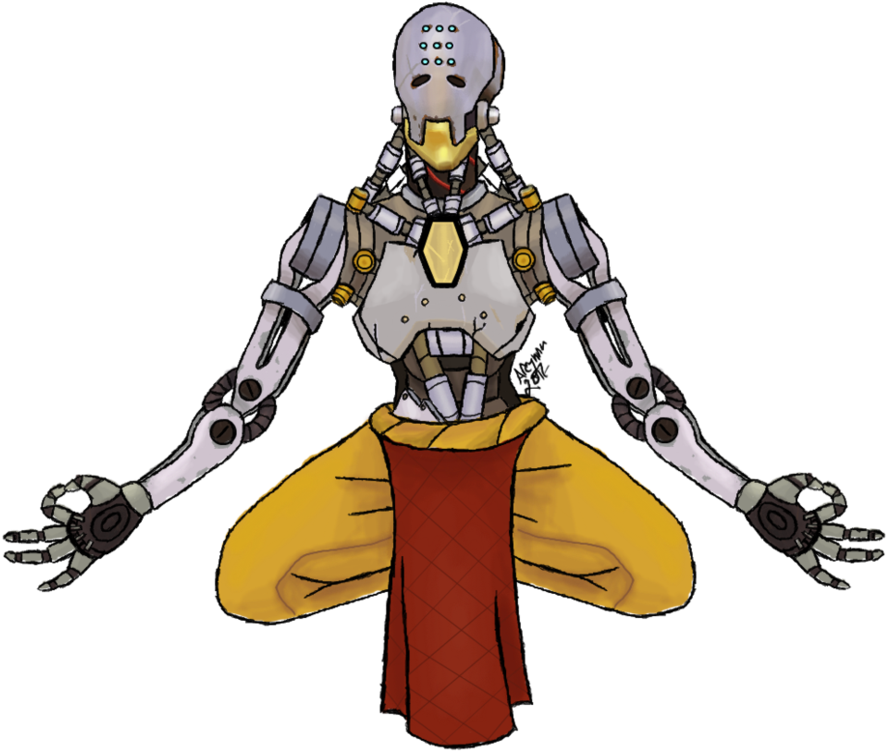 Transparent Zenyatta By Catgirltechnotheft On Deviantart - Zenyatta Transparent (947x843), Png Download