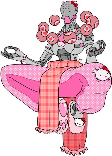 “ Figured I'll Post One Hello Kitty Skin For Now Here's - Christmas Skins Concept Overwatch (500x676), Png Download