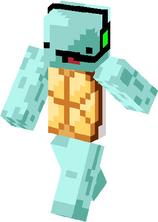 Gamer Derping Squirtle Skin - Minecraft Skin Squirtle (317x453), Png Download