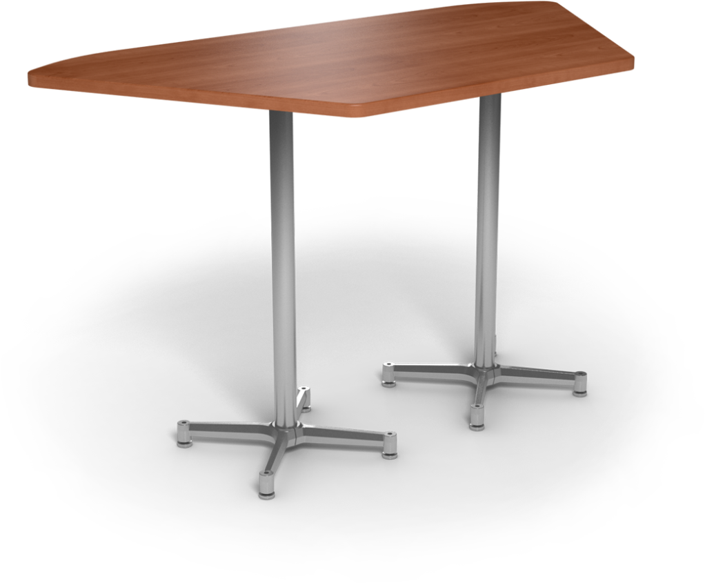 Oiled Cherry & Silver Weldment - Outdoor Table (1200x1200), Png Download