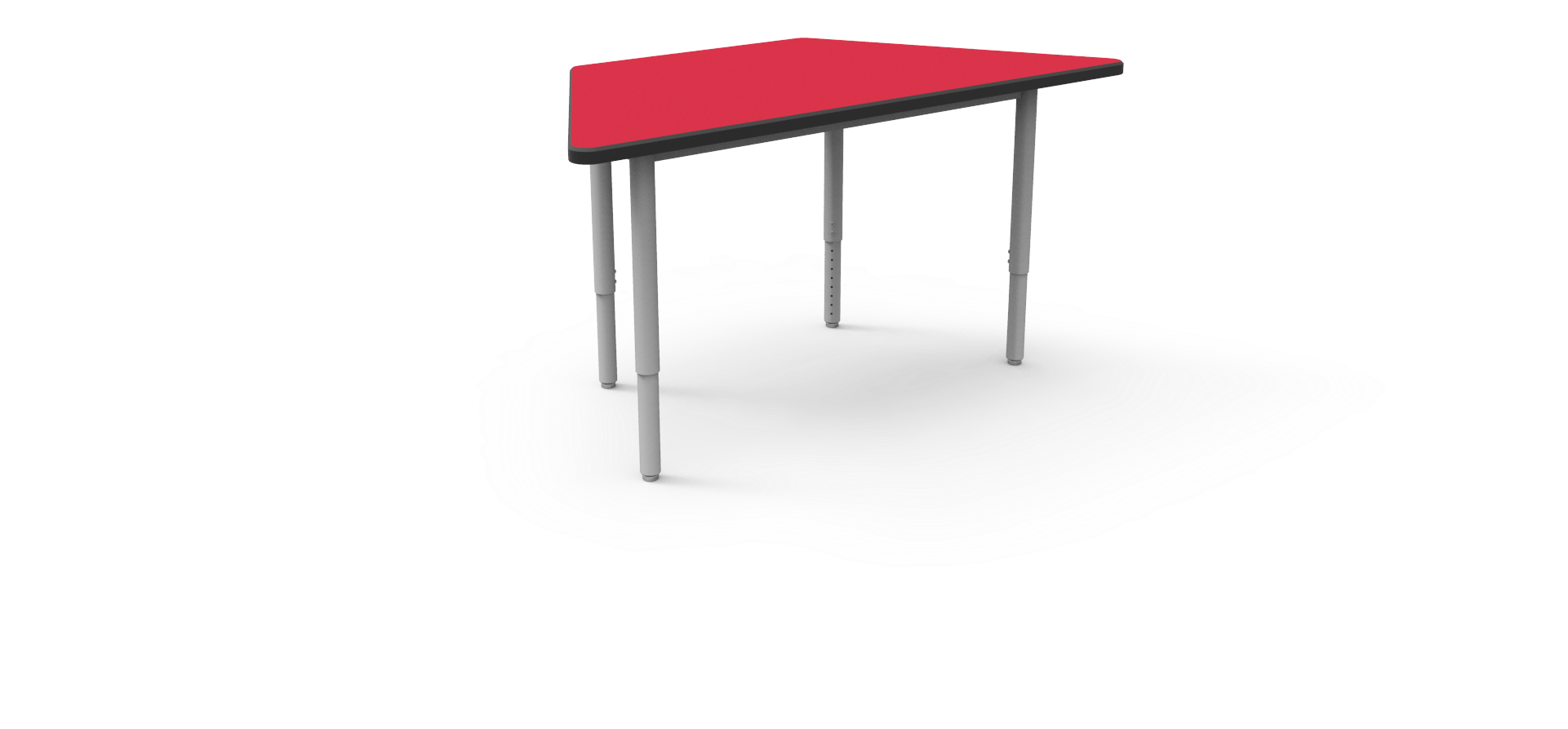 Trapezoid Toro Table With Laminate Top Round, Adjustable - Outdoor Table (1920x1215), Png Download