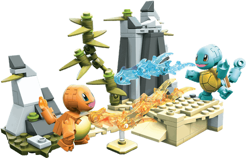 Squirtle Vs Charmander Mega Construx Battle Set - Mega Construx Pokemon - Squirtle Vs Charmander (600x600), Png Download
