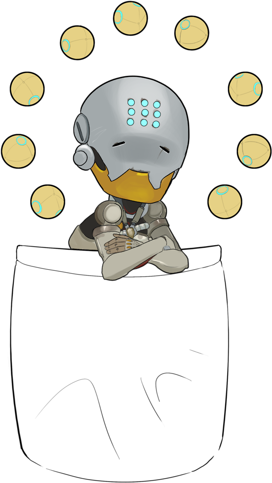 Cute Zenyatta Human Zenyatta I Want Like 20 Plz Im2gay4dis - Cartoon (1280x1068), Png Download