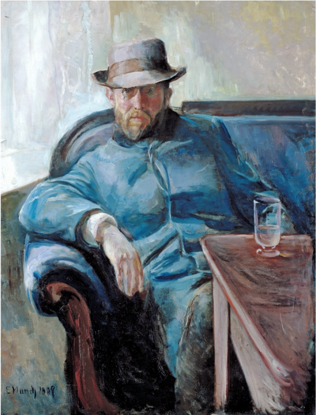 This Is A Portrait Of The Writer Han Jæger Who Had - Hans Jaeger Edvard Munch (1600x845), Png Download