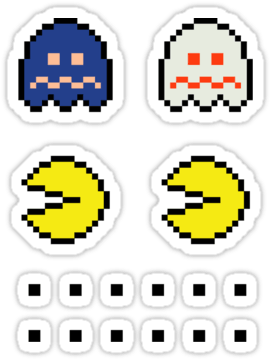 Pac-man Disabled Ghosts Extra Dots Sticker - Stickers Pacman (375x375), Png Download
