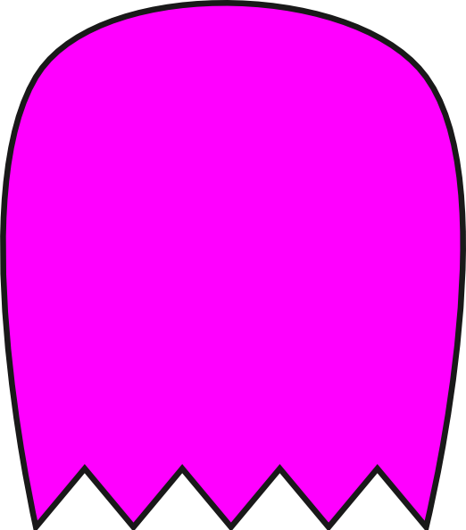 Pink Pacman Ghost Clip Art At Clker Com Vector Online - Pac Man Ghost Clip Art (522x594), Png Download