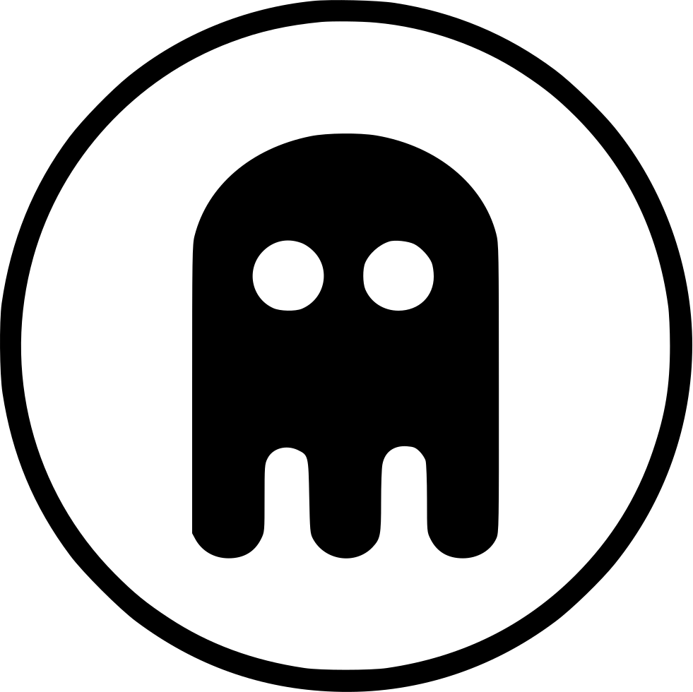 Character Computer Pacman Ghost Fun Entertainment Comments - Icon Home In Circle (981x980), Png Download