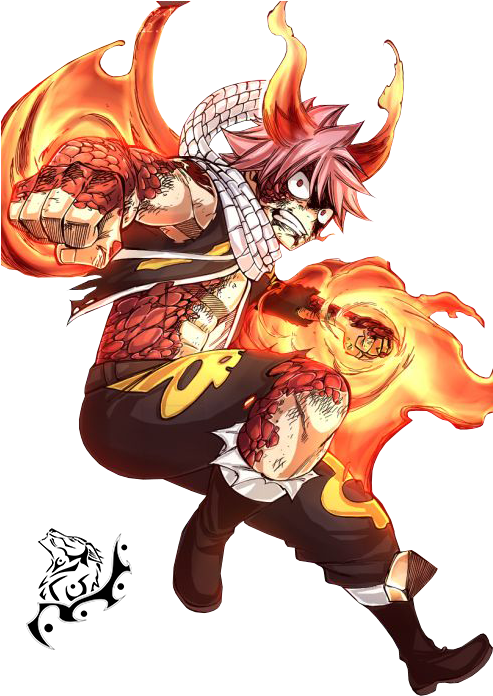 Anway~ This Is One Of My Fav Panels Of Natsu And Ye - Natsu Dragon Force Png (492x750), Png Download