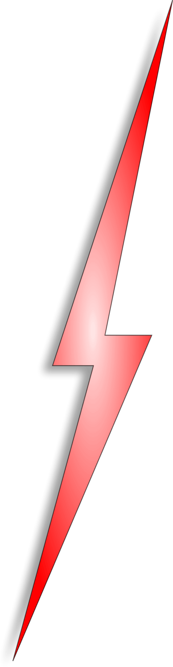 Thunder Lightning Cliparts - Blue Lightning Bolt Clipart (600x2310), Png Download
