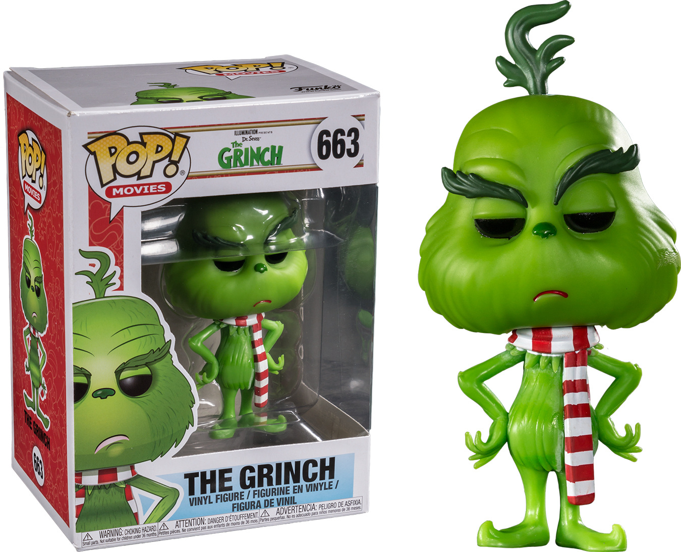 The Grinch - Pop Vinyl (500x405), Png Download