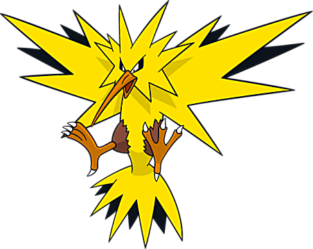 Lightning Clipart Pokemon - Pokemon Zapdos (452x360), Png Download