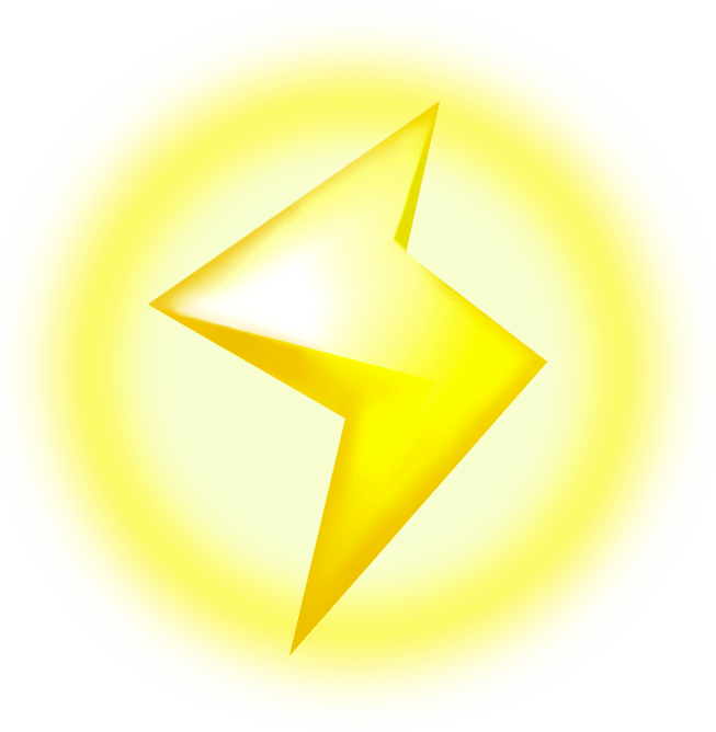 Thunderbolt Lightning Png Download - Mario Kart Lightning Png (653x668), Png Download
