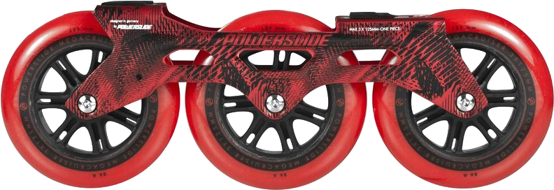 Powerslide Megacruiser Red Frame Set (1000x1000), Png Download