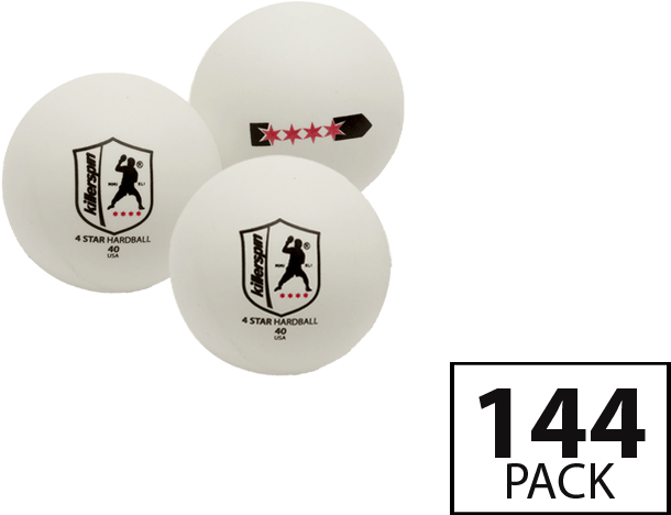Killerspin 4 Star White Balls - Killerspin 4 Star Table Tennis Ball (pack (828x591), Png Download