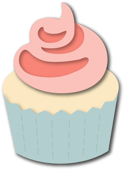 Gc Sleeve Decor Birthday Cupcake (444x600), Png Download