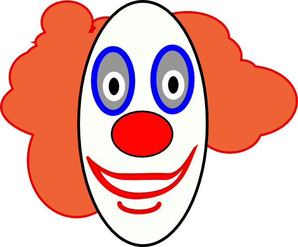 Creepy Clown Face Clip Art - Clownface Png (600x497), Png Download