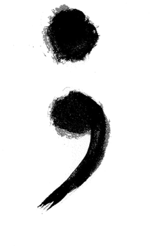 Keep Going Semicolon (400x400), Png Download