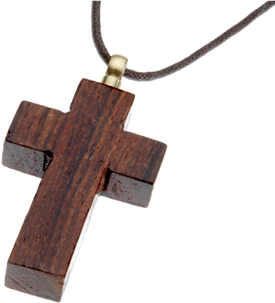 Wooden Cross Keepsake Pendant - Pendant (500x500), Png Download