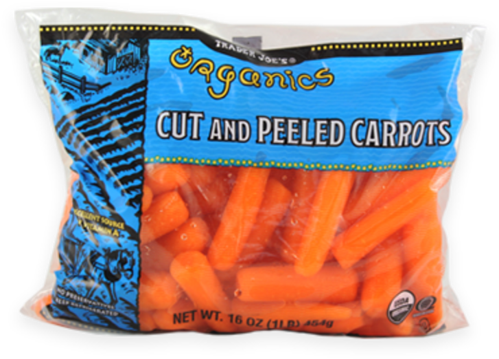 36679 Cut Peeled Carrots - Trader Joe's Organic Cut And Peeled Carrots (800x568), Png Download