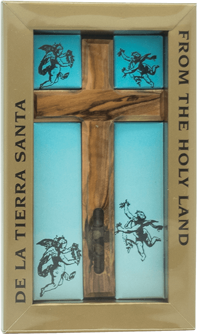 Olive Wood Cross With Soil From Bethlehem And Water - Olive (650x650), Png Download
