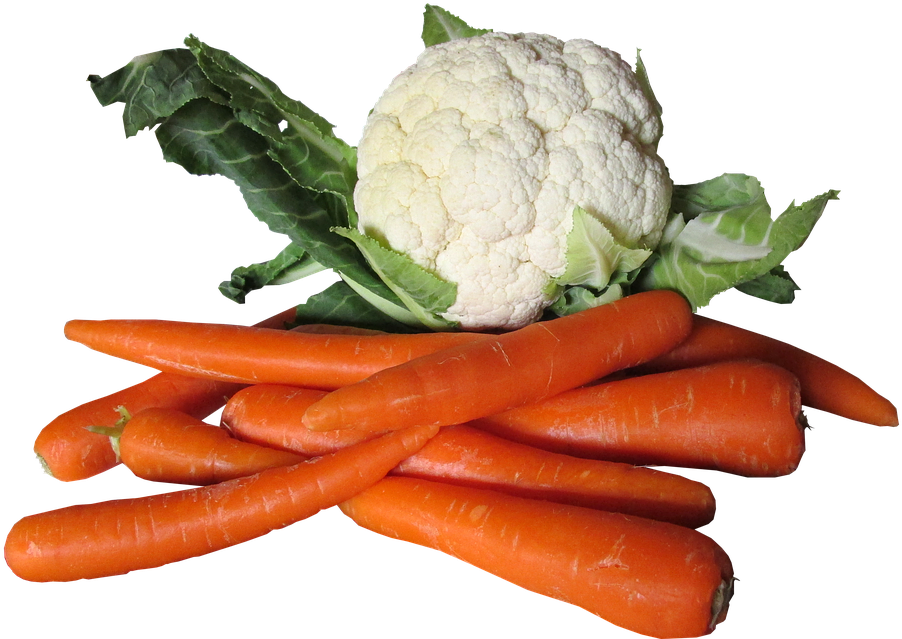 Vegetables, Cauliflower, Carrots - Vegetable Baby Png (960x648), Png Download