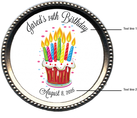 Birthday Cupcake Personalized - Birthday Cake With Candles (500x500), Png Download