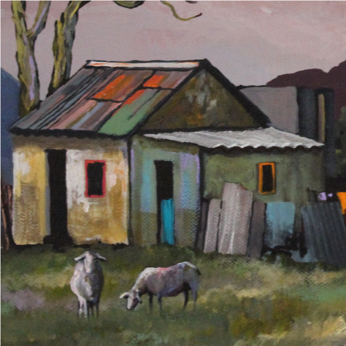 Pink Sky - Painting (800x800), Png Download