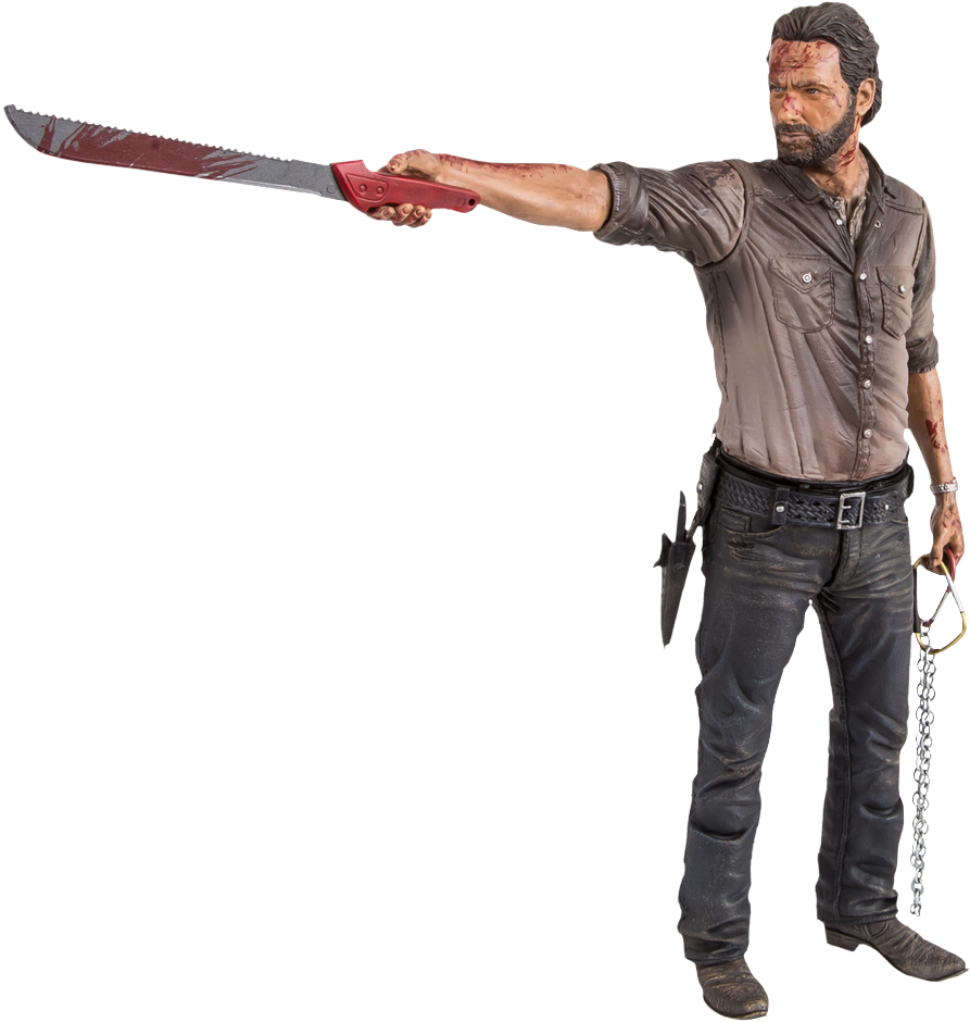 The - Mcfarlane Toys The Walking Dead Tv 10 Rick Grimes Vigilante (920x962), Png Download