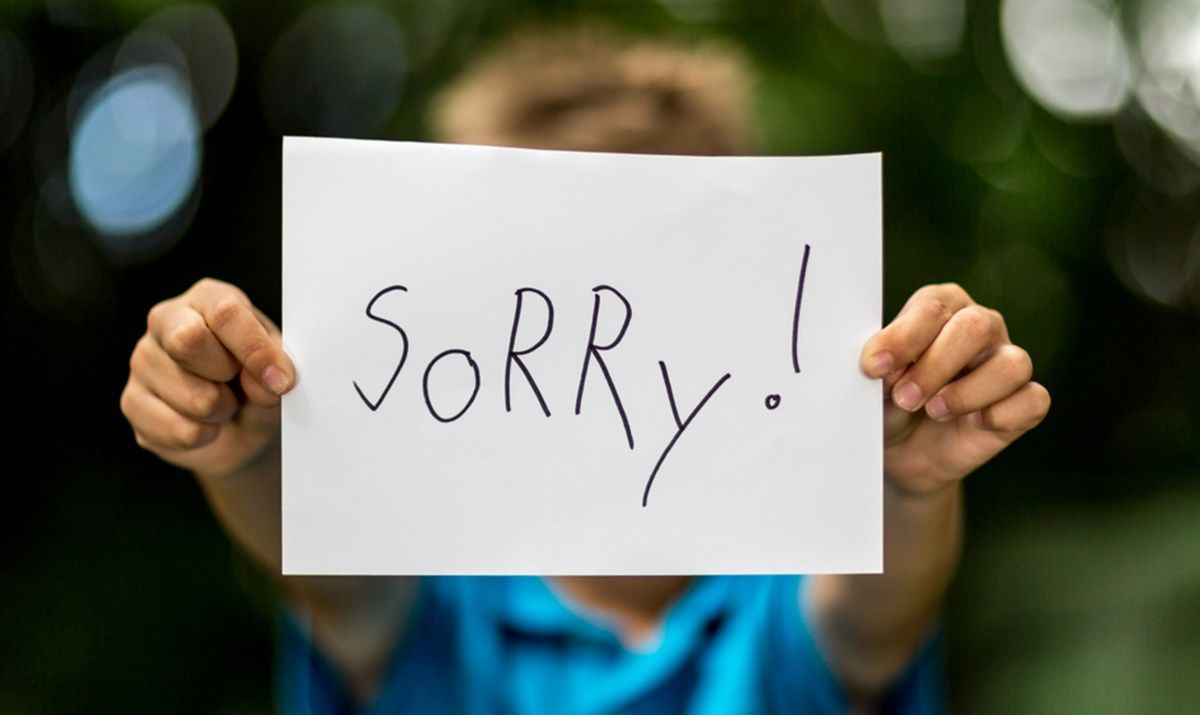 Olive Wood Cross Large - Apologize Boy Say Sorry (1200x715), Png Download