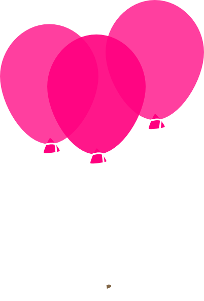 Pink Balloons Clip Art At Clker - Clipart Pink Balloons (402x593), Png Download