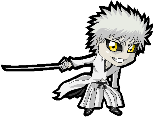 Ichigo Kurosaki Yoruichi Shihouin Tōshirō Hitsugaya - Bleach Ichigo Chibi Hollow (510x405), Png Download