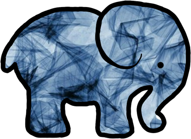 Elephant Blue Smoke Eye Black Png Sticker Png Tumblr - Blue Stickers Png (1024x1024), Png Download