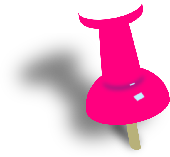 Pink Thumbtack Png - Push Pin (600x555), Png Download