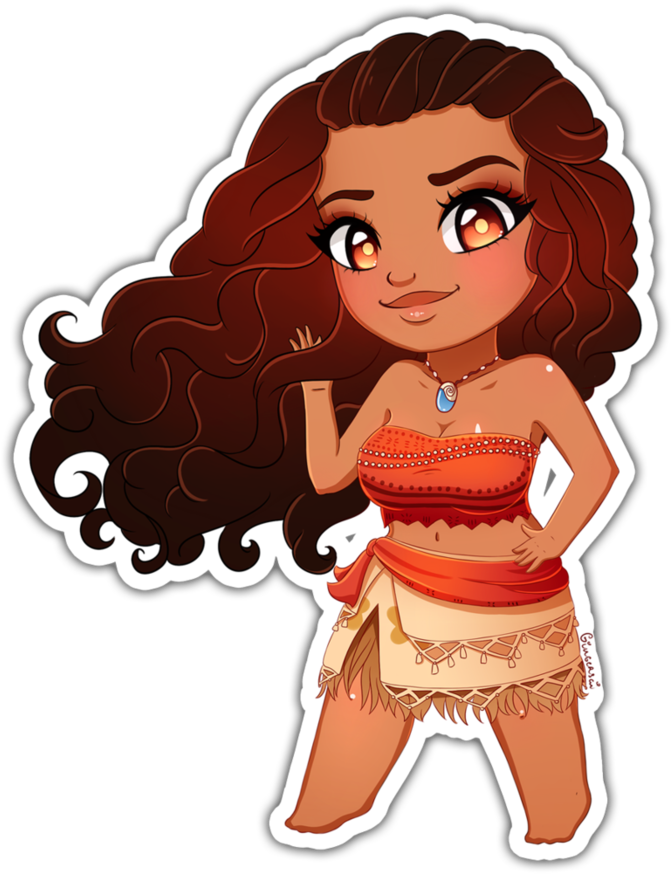 Moana Chibi By Gingersai On Deviantart - Moana Chibi Drawing (894x894), Png Download