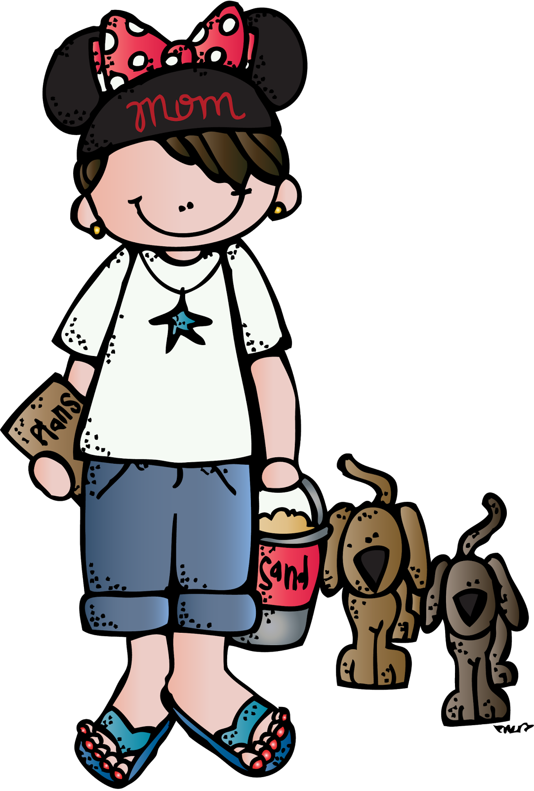 Melonheadz Teacher Clip Art - Melonheadz Clipart Beach (1081x1600), Png Download