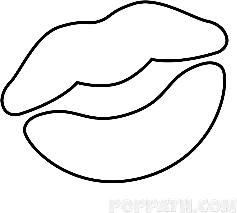 How To Draw A Kiss Mark Emoji - Kiss (1000x1000), Png Download