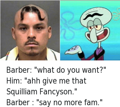 Barber, Fam, And Haircut - Guy With Awesome Mustache (400x369), Png Download