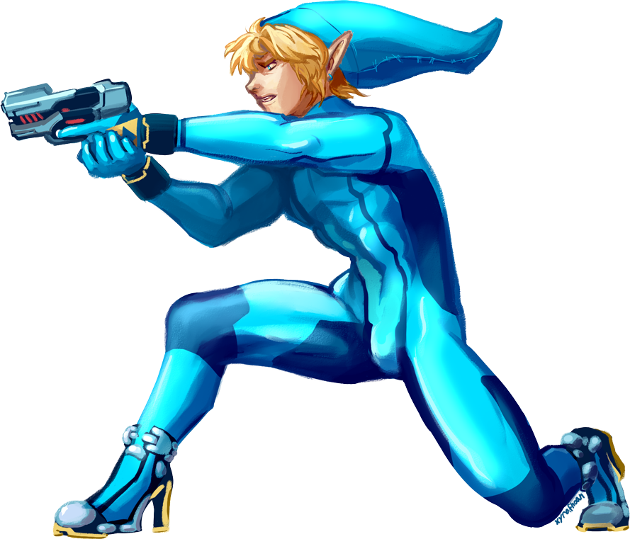 Awesome Fanart Thunderdome [archive] - Zero Suit Samus Link (889x761), Png Download
